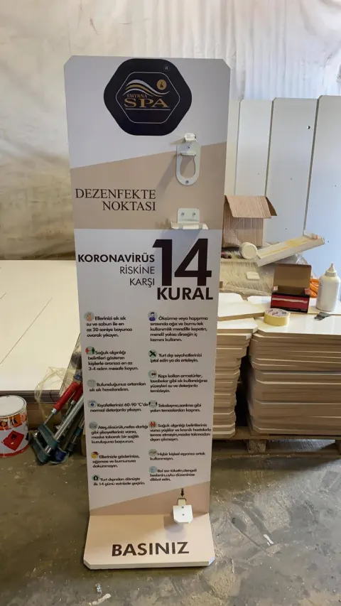 Dezenfektan Standı ve Panosu uygulaması 2